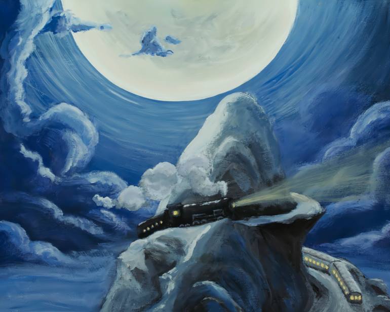 770x616 Saatchi Art Polar Express Painting By Brian Nunes - Polar Express Painting