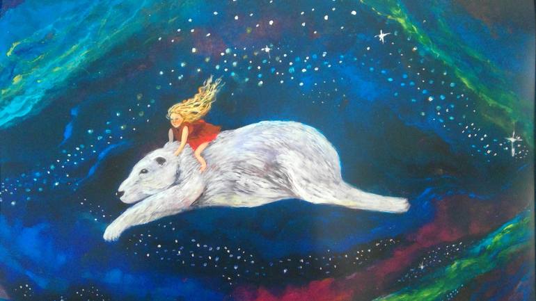 770x433 Saatchi Art Polar Express Painting By Melissa Roberts - Polar Express Painting