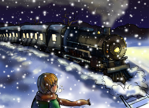 600x436 Polar Express By Emeraldpainter - Polar Express Painting