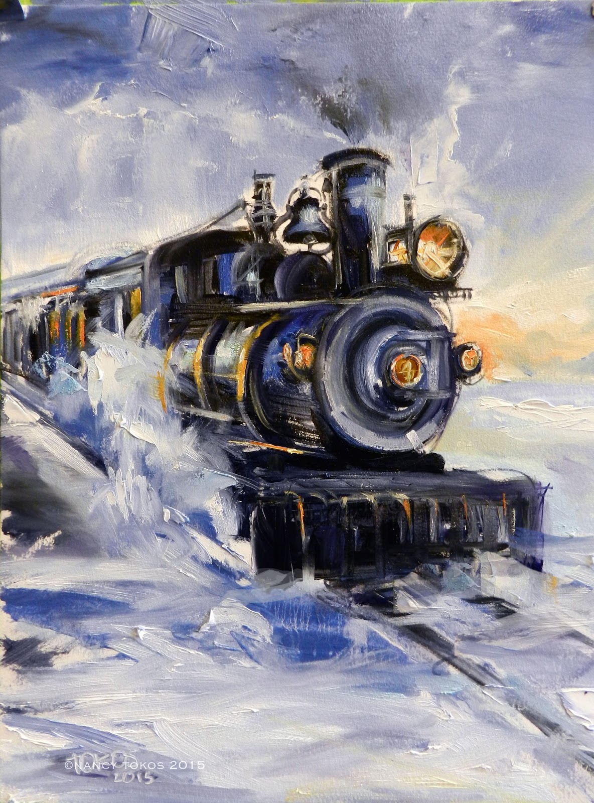 1184x1600 Portraits4all Tokos Fine Art December 2015 - Polar Express Painting