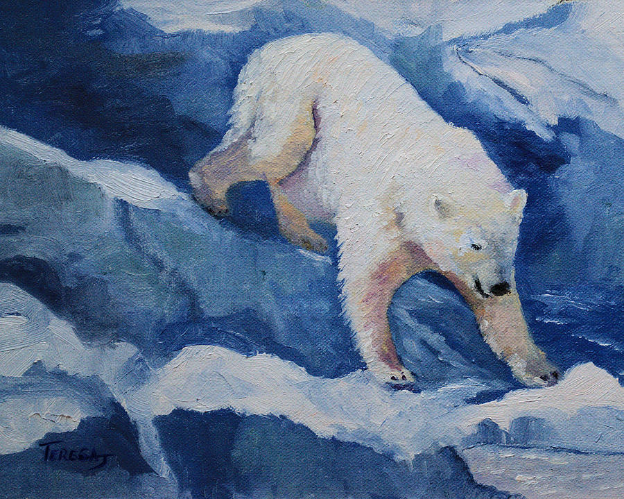 900x719 Polar Express Painting By Teresa Lynn Johnson - Polar Express Painting