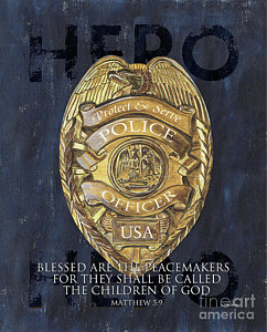 242x300 Police Paintings Fine Art America - Police Badge Painting