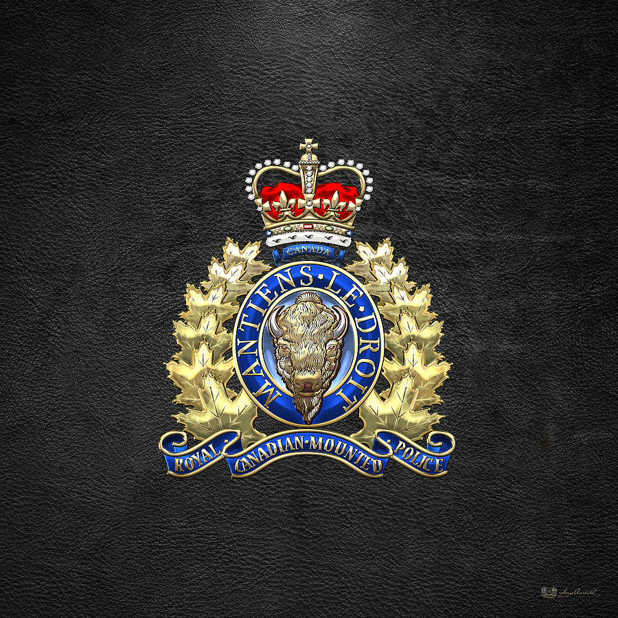 900x900 Royal Canadian Mounted Police - Police Badge Painting