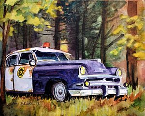 300x240 Police Cars Paintings - Police Car Painting