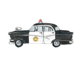 340x270 Police Car Nursery Etsy - Police Car Painting