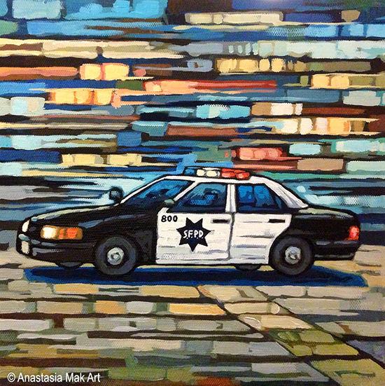 550x551 Sfpd Car Painting - Police Car Painting