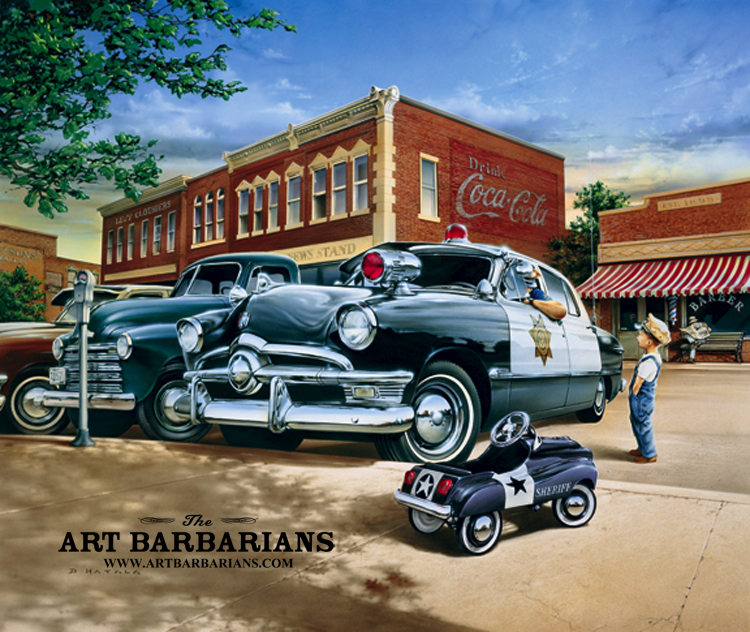 750x632 Wildlife Art Prints Plus Original Paintings With A Wide Selection - Police Car Painting