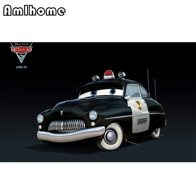 640x640 5d Diy Diamond Embroidery Cartoon Police Full Diamond Mosaic - Police Car Painting