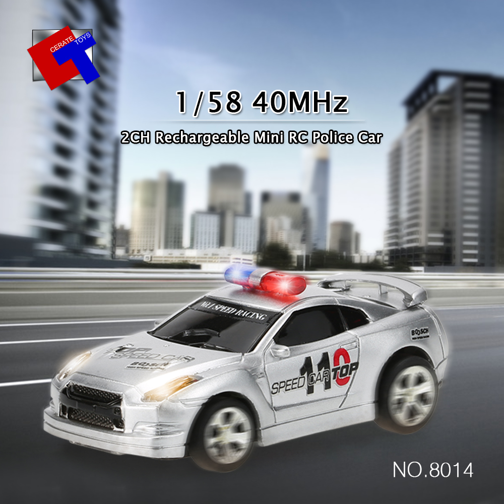 1000x1000 White Create Toys No.8014 158 2ch 40mhz High Speed Mini Rc Police - Police Car Painting