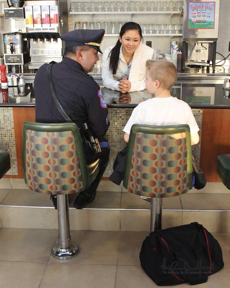 768x960 Manahawkin Residing Police Officer Creates Photo Tribute To Famous - Police Officer Painting