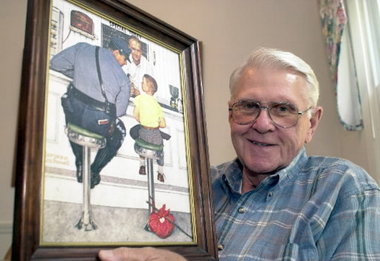 380x261 Retired State Trooper Richard Clemens, Model For Norman Rockwell'S - Police Officer Painting