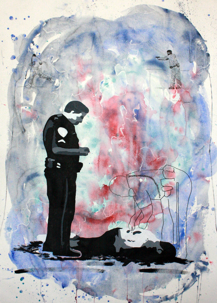 700x974 50 Artists Interrogate 25 Years Of Police Brutality - Police Painting