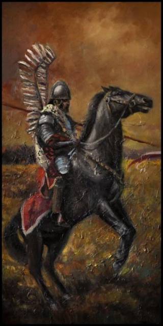 320x640 Polish Hussar Hussars Painting Image Gierlach - Polish Hussar Painting