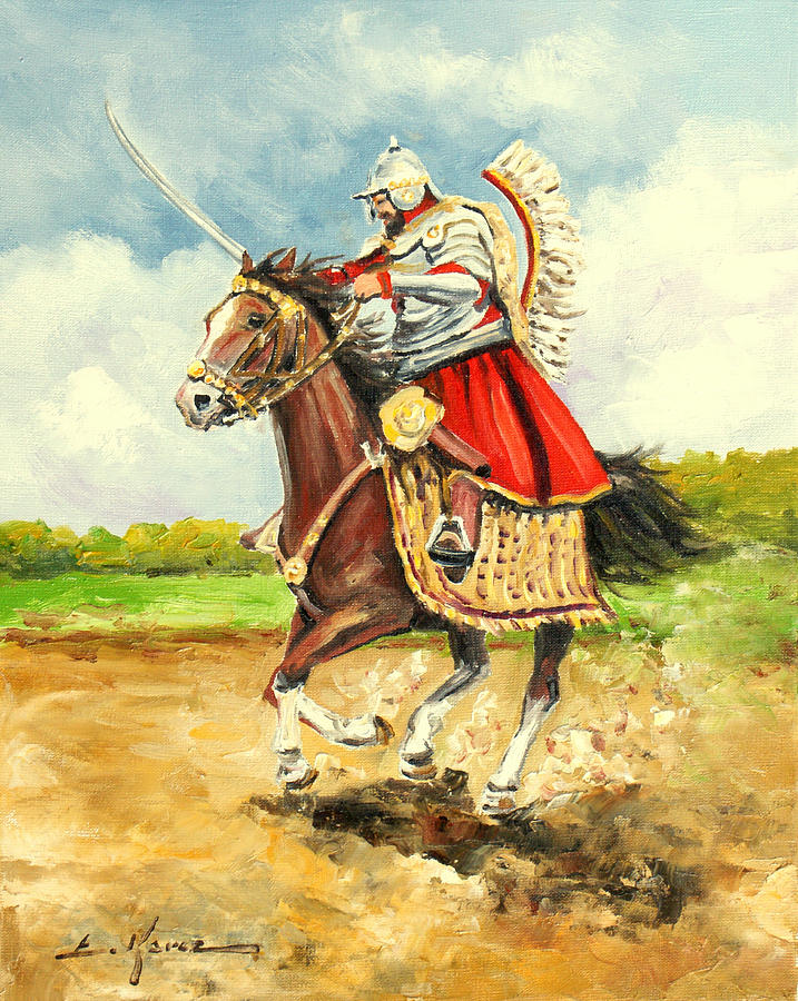 717x900 The Polish Winged Hussar Painting By Luke Karcz - Polish Hussar Painting