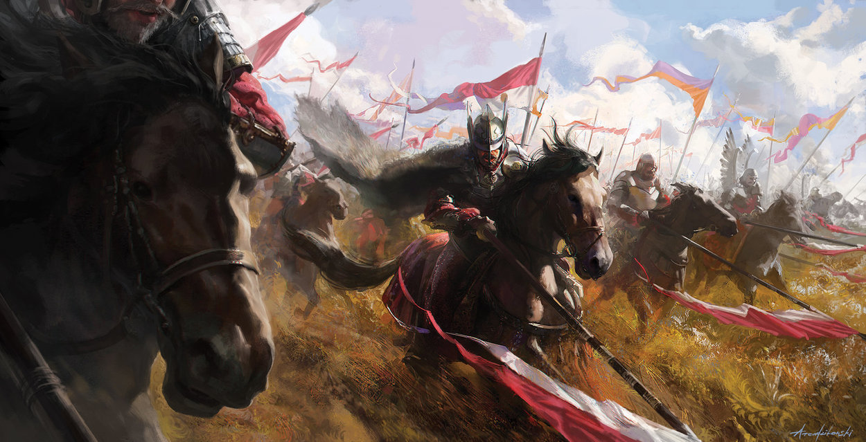 1250x639 Winged Hussars By Wildheadache - Polish Hussar Painting
