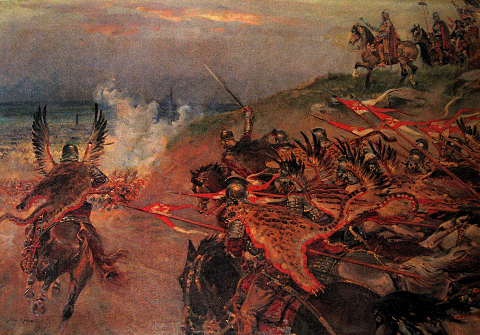 1548x1080 Dariusz Caballeros Two Paintings By Jerzy Kossak Showing Winged - Polish Hussar Painting