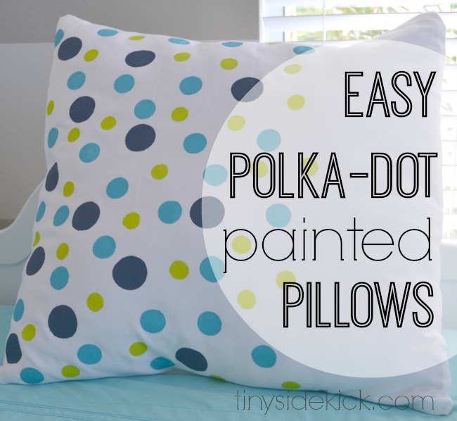 650x598 Polka Dot Painted Pillows How To Paint Pillows - Polka Dot Painting