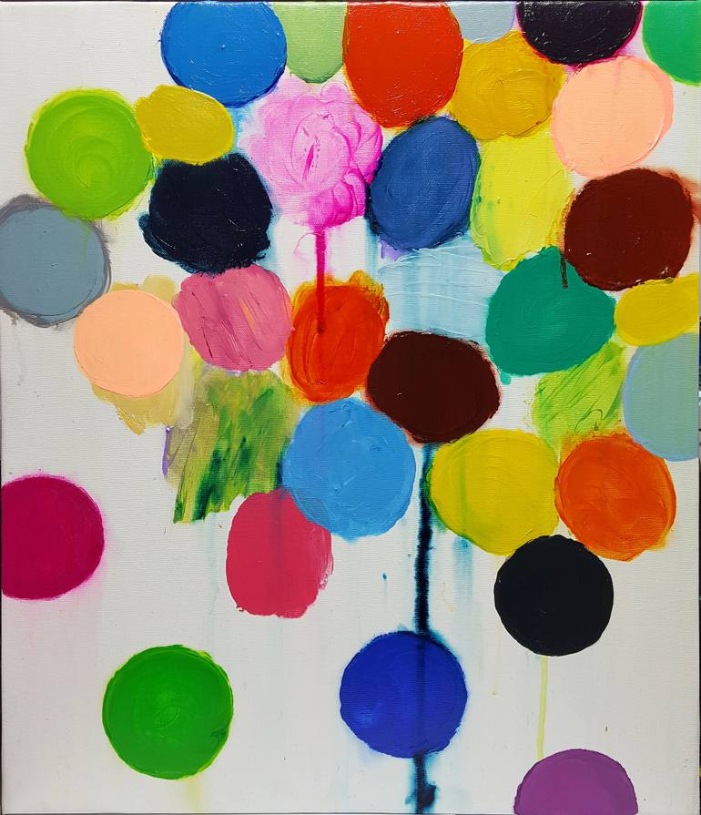 770x895 Saatchi Art Painting - Polka Dot Painting