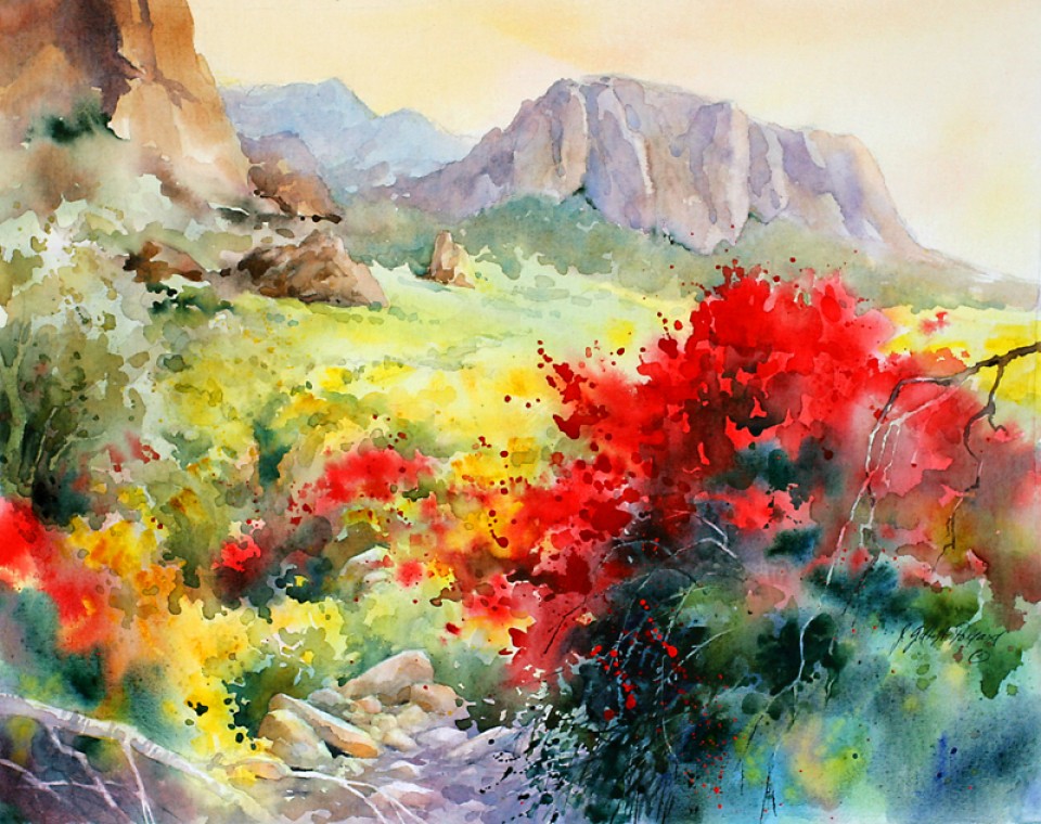 960x760 Gallery Painting With Watercolors On Canvas, - Pollard Painting