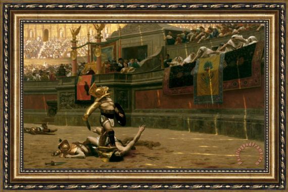 570x381 Jean Leon Gerome Pollice Verso Framed Print For Sale - Pollice Verso Painting