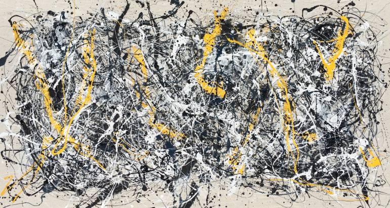 770x411 Saatchi Art No. 4 2017 Abstract Action Drip Painting In Pollock - Pollock Style Painting
