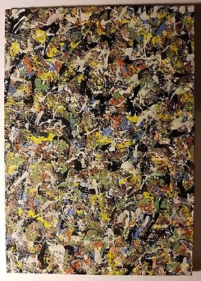 287x400 Jackson Pollock Style Original Expressionism Abstract Painting Art - Pollock Style Painting