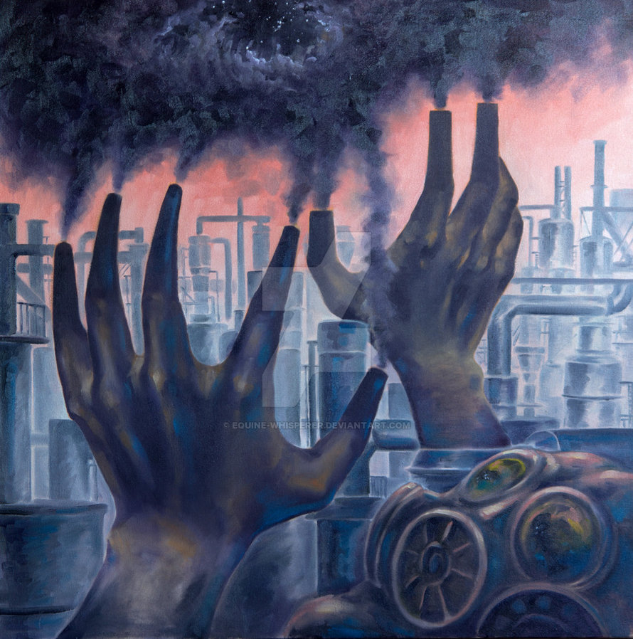 890x898 Pollution Palace By Equine Whisperer - Pollution Painting