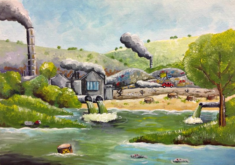 Pollution Painting At PaintingValley Com Explore Collection Of   Pollution Painting 32 