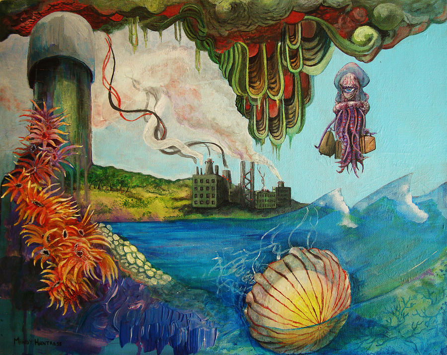900x714 Goodbye Painting By Mindy Huntress - Pollution Painting