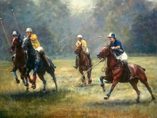 500x376 Chisholm Gallery Pease, Raymond - Polo Painting