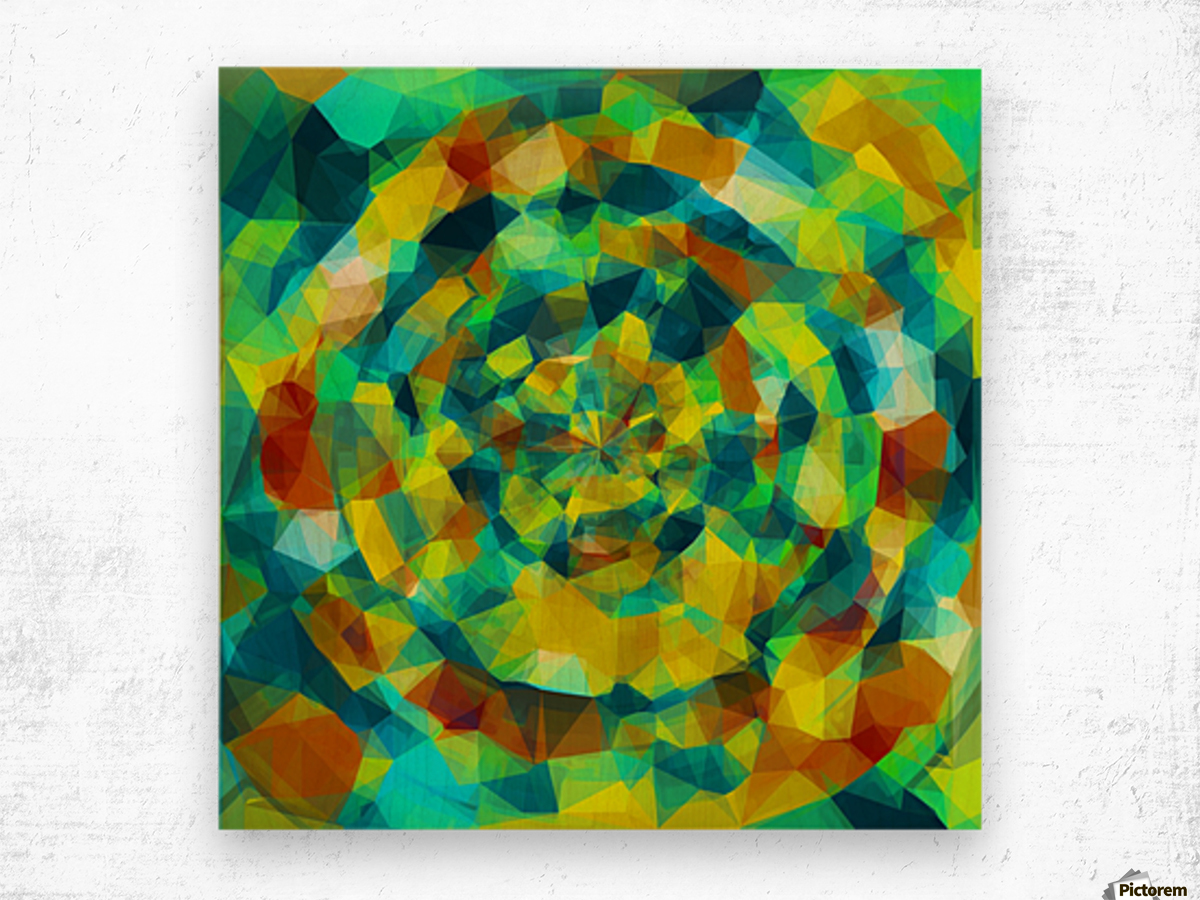1200x900 Psychedelic Geometric Polygon Pattern Abstract In Blue Yellow - Polygon Painting