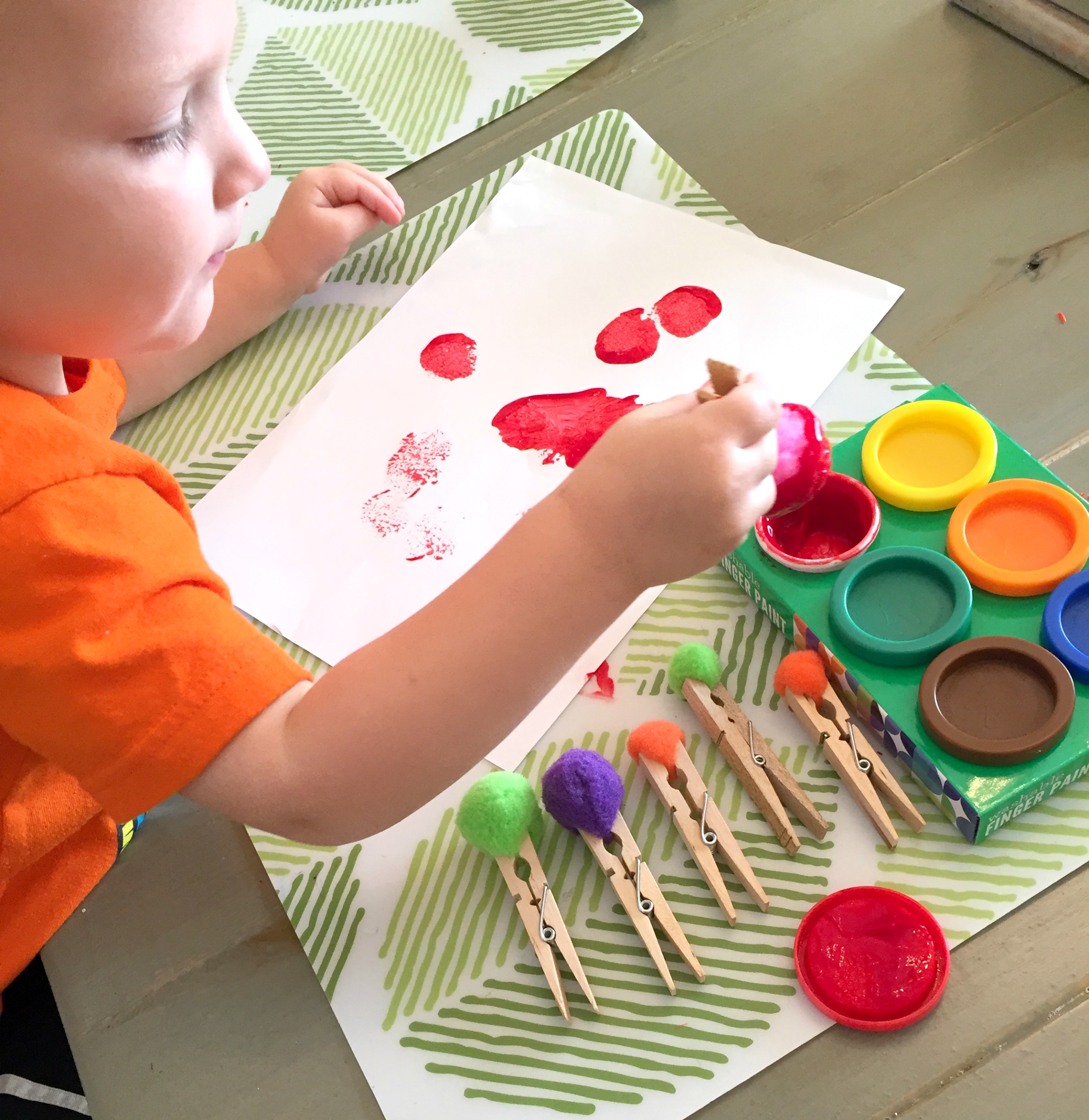 2346x2413 Invitation To Paint Toddler Pom Pom Painting Jules Amp Co - Pom Pom Painting