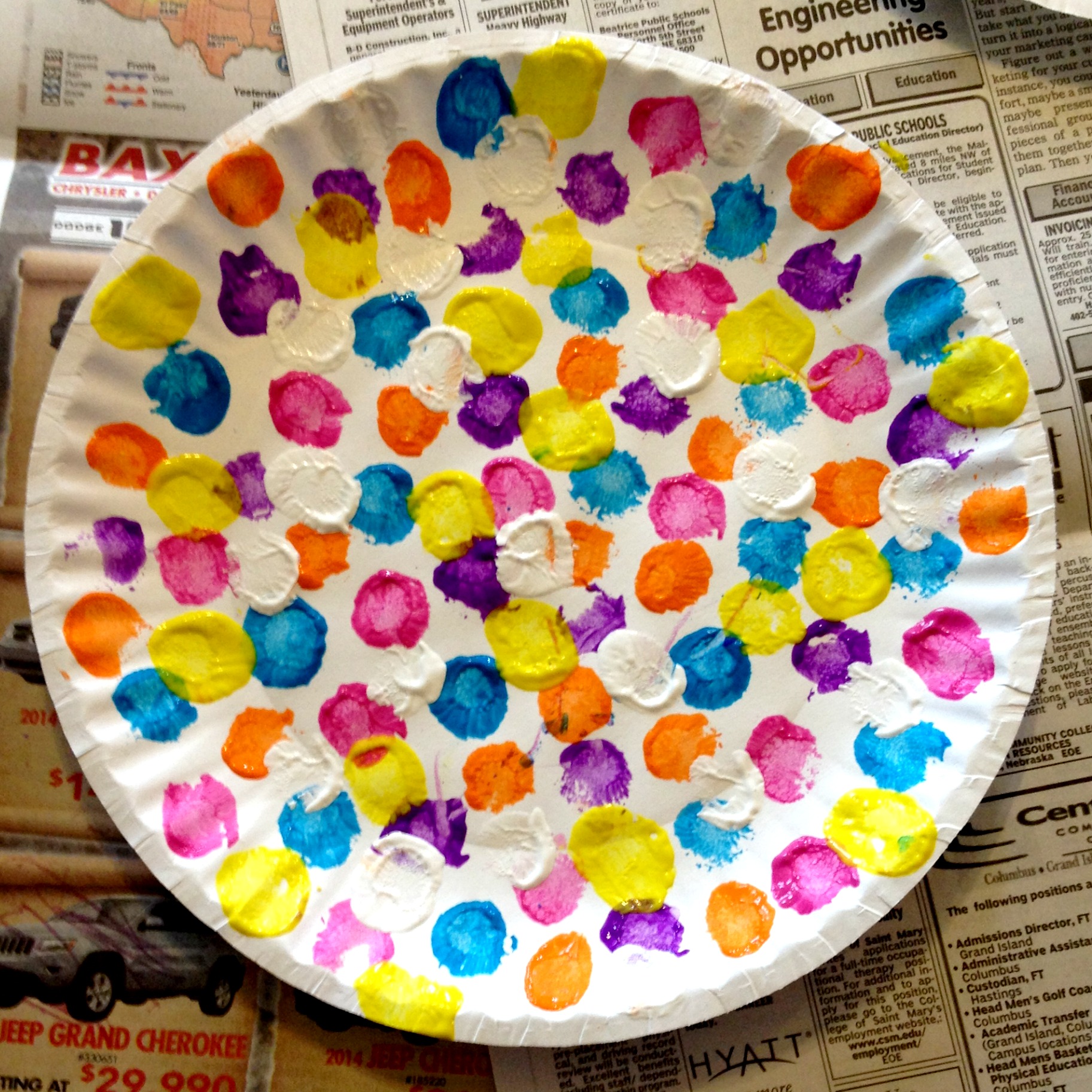 1825x1825 May 2014 Emily's Mommy Moments - Pom Pom Painting