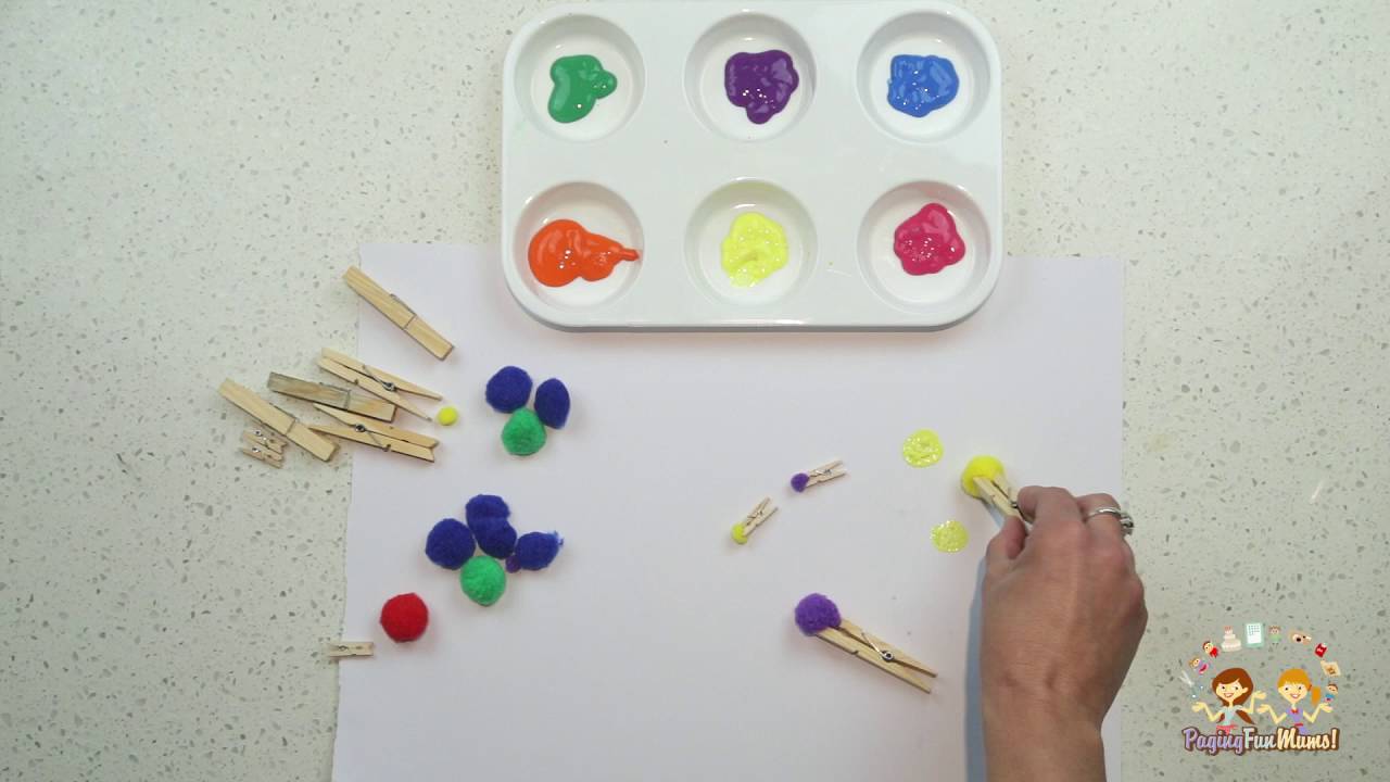 1280x720 Pom Pom Peg Painting - Pom Pom Painting