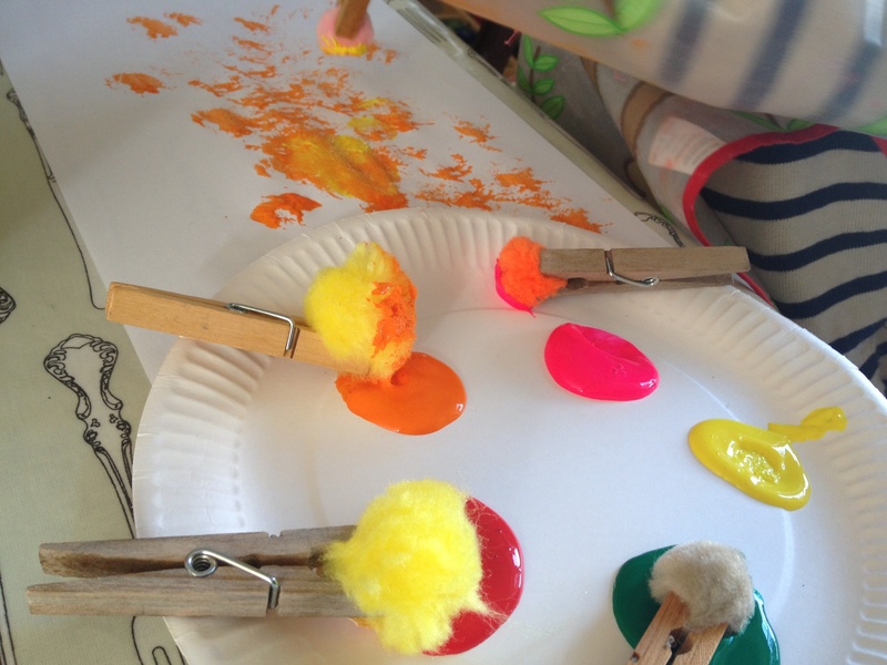 800x600 Pom Pom, Paint, Preschool - Pom Pom Painting