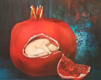 340x270 Pomegranate Painting Etsy - Pomegranate Painting