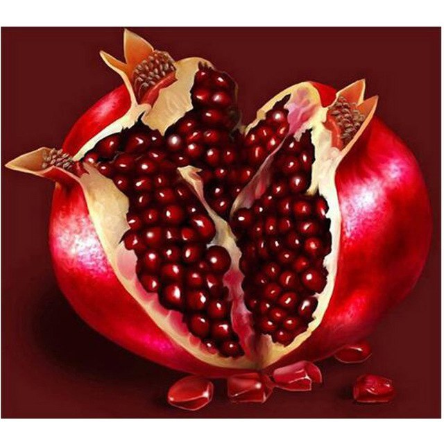 640x640 Diy 5d Diamond Painting Cross Stitch Square Diamonds Embroidery - Pomegranate Painting