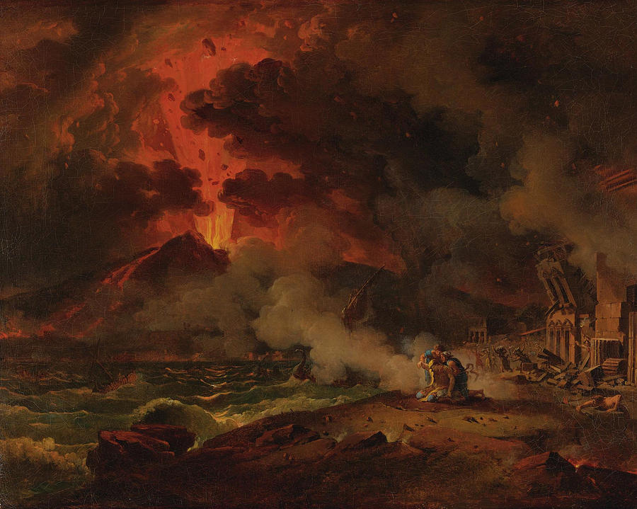 900x719 The Destruction Of Pompeii Painting By Pierre Henri De Valenciennes - Pompeii Painting