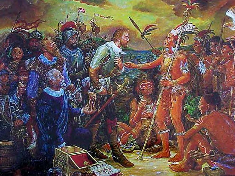 990x742 Ponce De Leon Lands In Florida - Ponce De Leon Painting