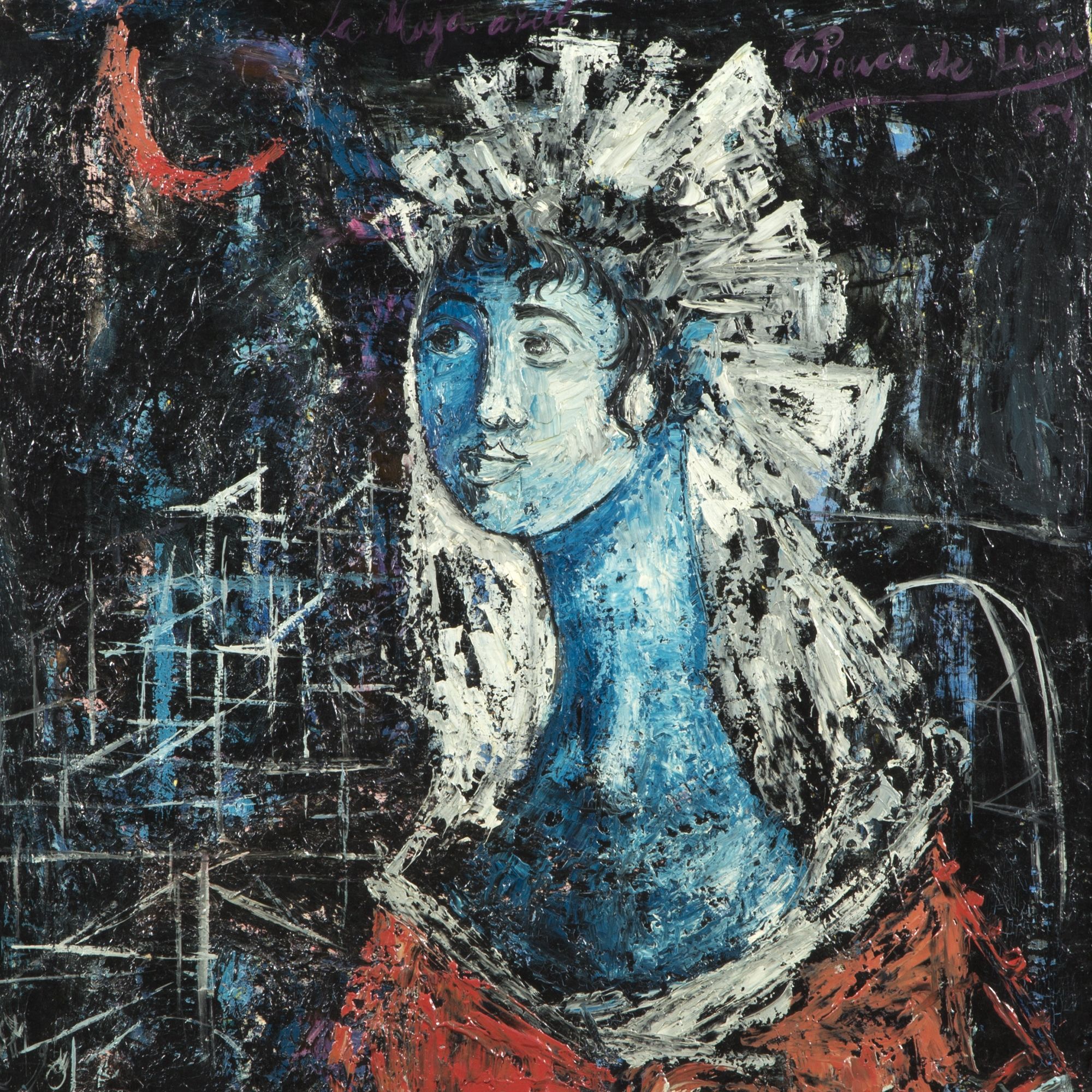 2000x2000 Angelo Ponce De La Maja Azul, Painting - Ponce De Leon Painting