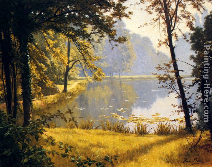 720x567 Henri Biva A Lily Pond Painting Anysize 50% Off - Pond Painting