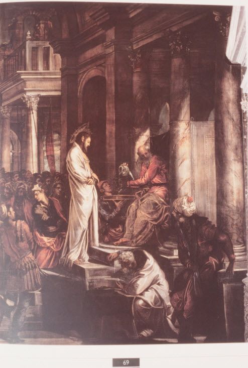 494x733 Painting Of Jesus Of Nazareth Before Pontius Pilate Slide - Pontius Pilate Painting