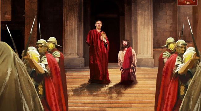 650x360 Paintings From Killing Jesus Website. Stephen Moyer As Pontius - Pontius Pilate Painting