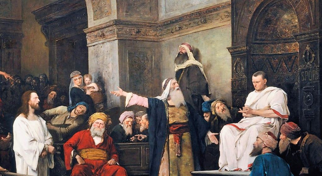 1024x559 The Only Woman To Give Evidence - Pontius Pilate Painting