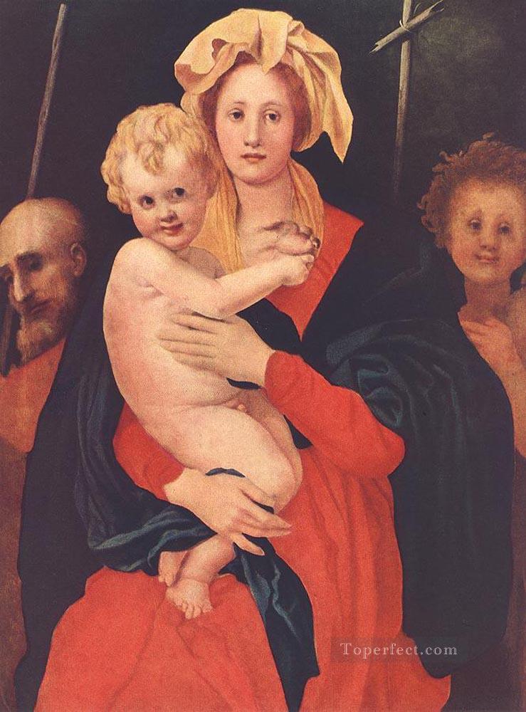 739x1000 Madonna And Child With St Joseph And Saint John The Baptist - Pontormo Painting