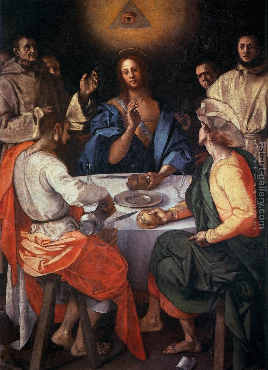 900x1243 Supper - Pontormo Painting