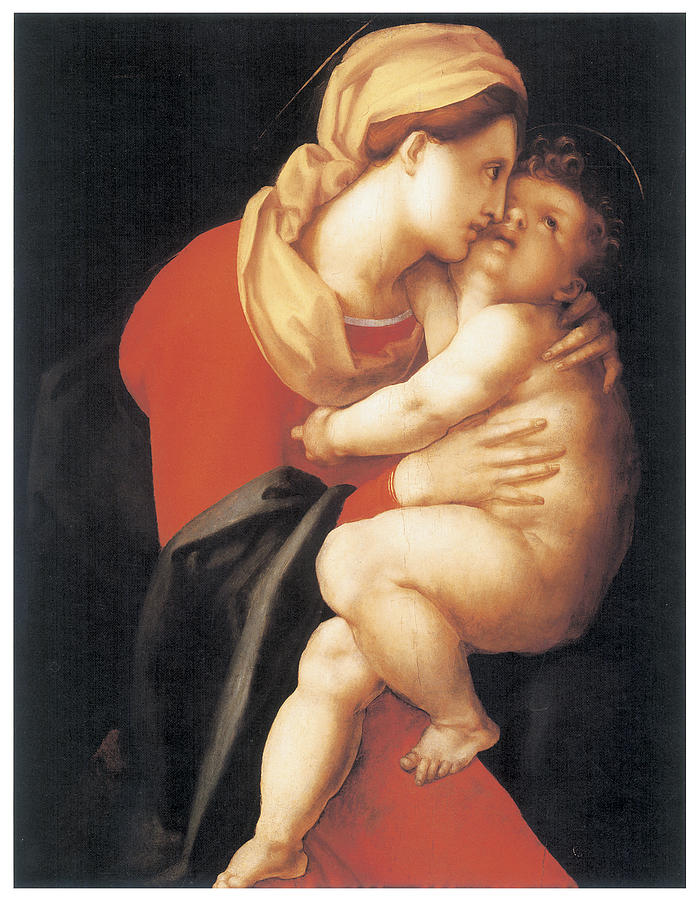 698x900 The Virgin And Child Painting By Jacopo Da Pontormo - Pontormo Painting