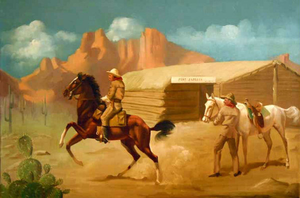 600x397 Peter Darro (1917) American Gallery - Pony Express Painting
