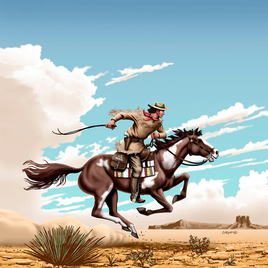 900x900 Pony Express Rider - Pony Express Painting