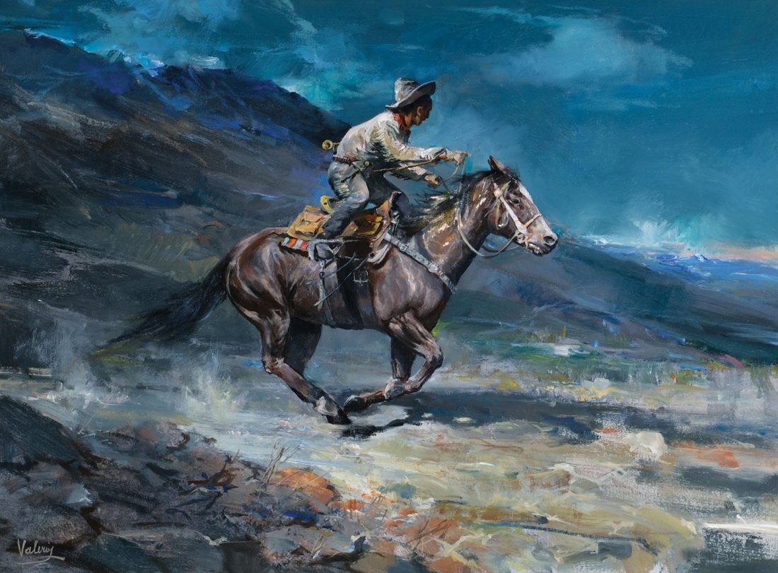 1100x811 Rider, Pony Express - Pony Express Painting